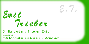 emil trieber business card